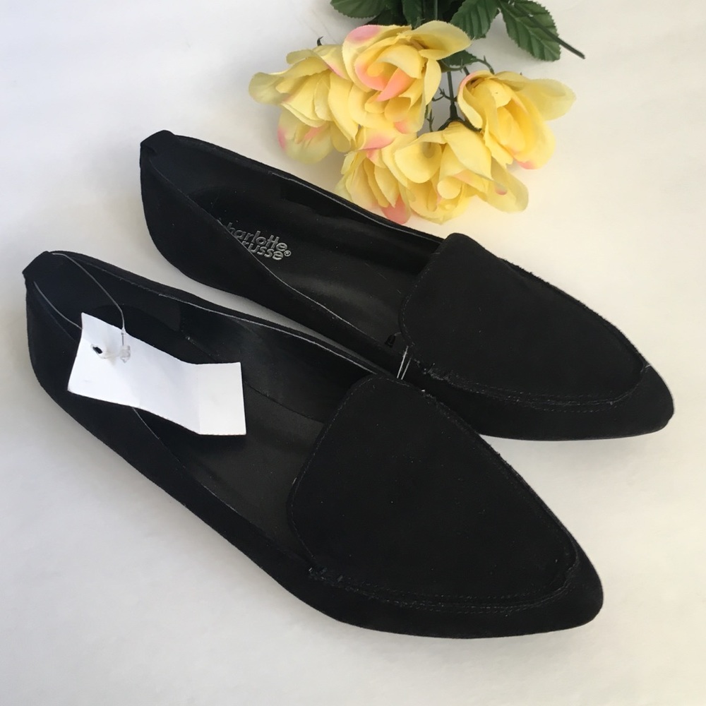 CHARLOTTE RUSSE BLACK FLAT LOAFERS BRAND NEW WITH TAGS US 7